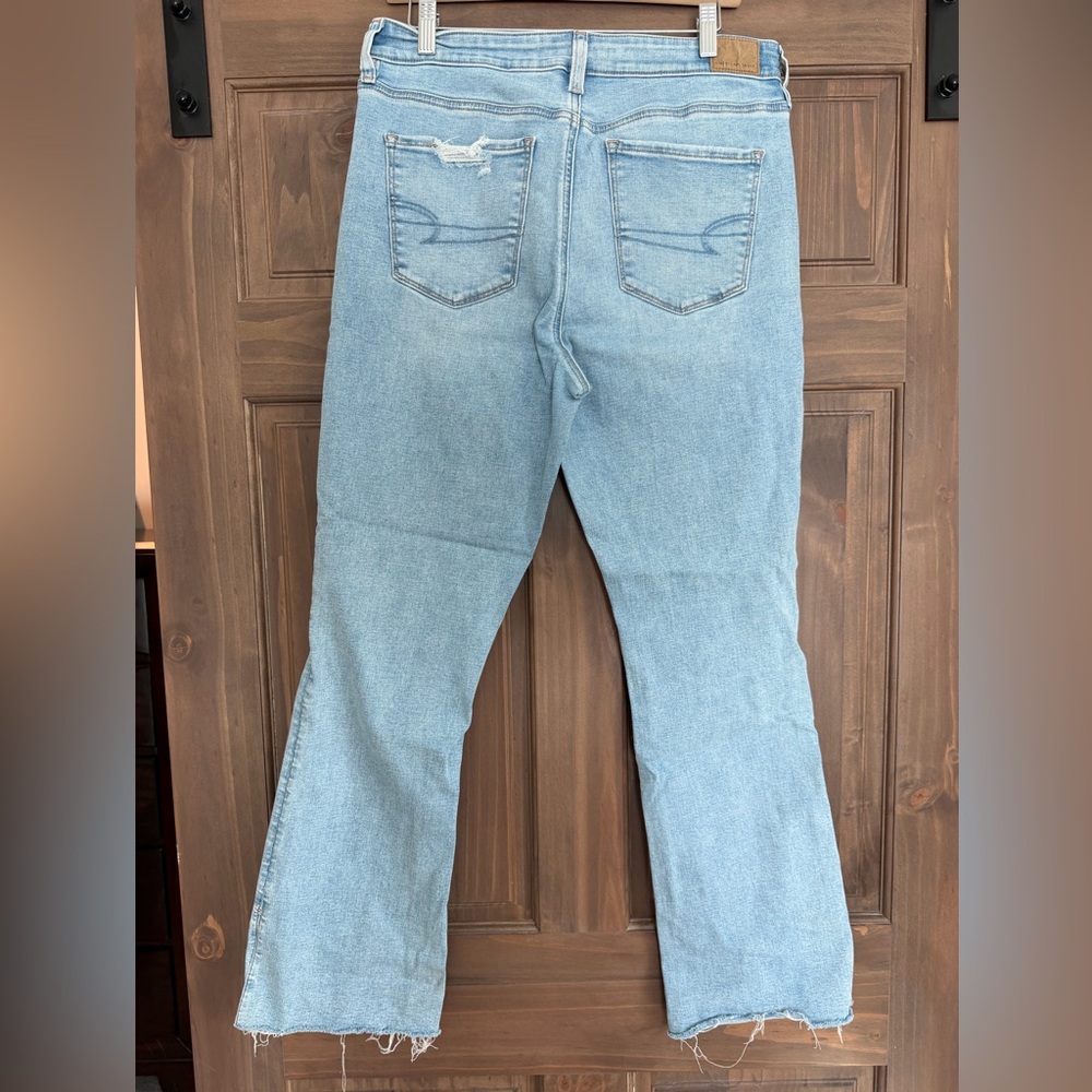 American Eagle Light Blue High-Rise Skinny Kick jeans 12R